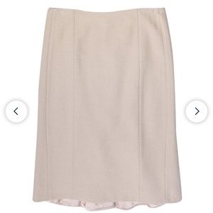 Rebecca Taylor | Wool Pencil Skirt in Champagne Pink | Women small /  size 4